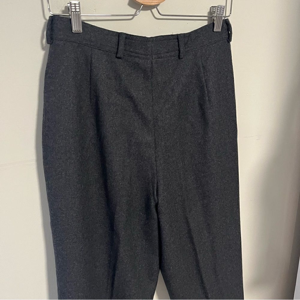 Valentino Wool Pleated Charcoal Gray Dress Slacks - Picture 11 of 12